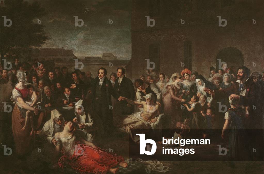 Jean-Louis Alibert Behandlung von Typhus Patienten im Hopital Saint-Louis (Öl auf Leinwand)