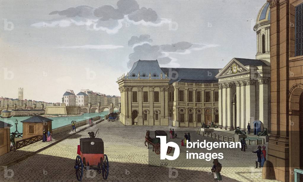 Image of Engraving depicting The Palais des Beaux Arts, 19th century by Henri Courvoisier-Voisin