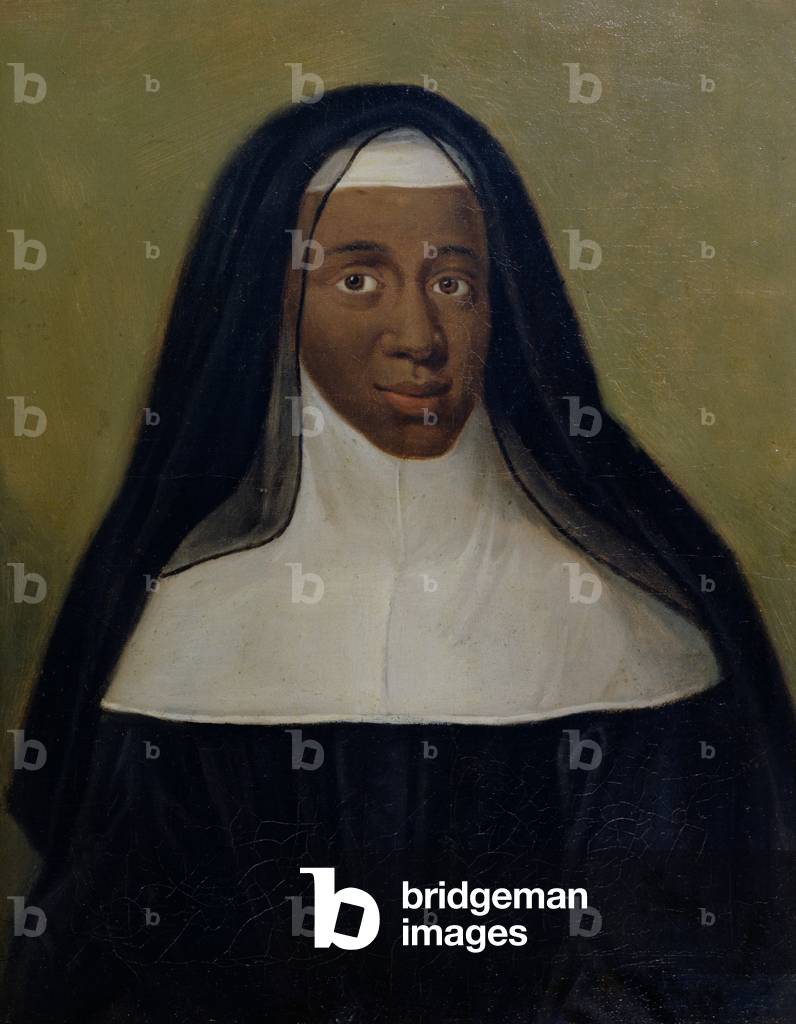 Portrait of Louise-Marie-Therese (1664-1732) The Black Nun of Moret (oil on canvas)