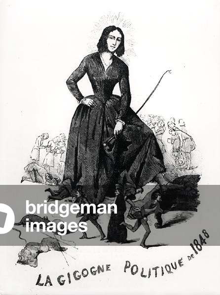 George Sand as 'La Gigogne politique de 1848', 1848 (engraving)