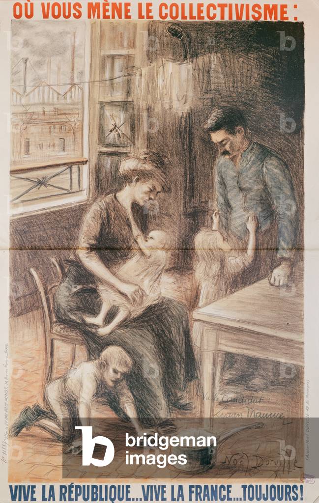 A Factory Worker's House, election poster, 1909 (colour litho)