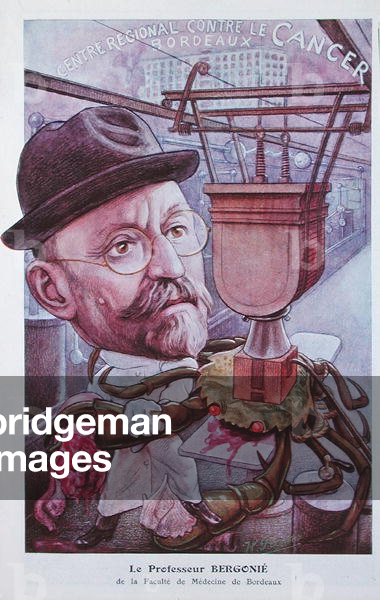 Professor Jean-Alban Bergonie (1857-1925) of the Faculty of Medicine in Bordeaux, from 'Chanteclair', 1924 (colour litho)