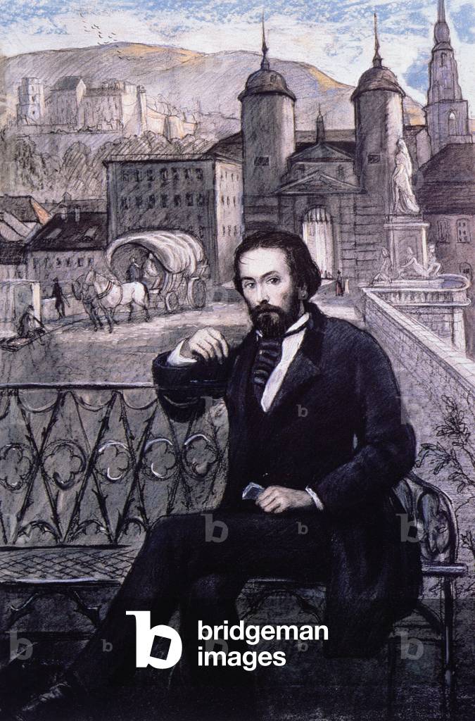 Portrait of Fyodor Mikhaylovich Dostoievsky (1821-81), 1986 (colour litho)