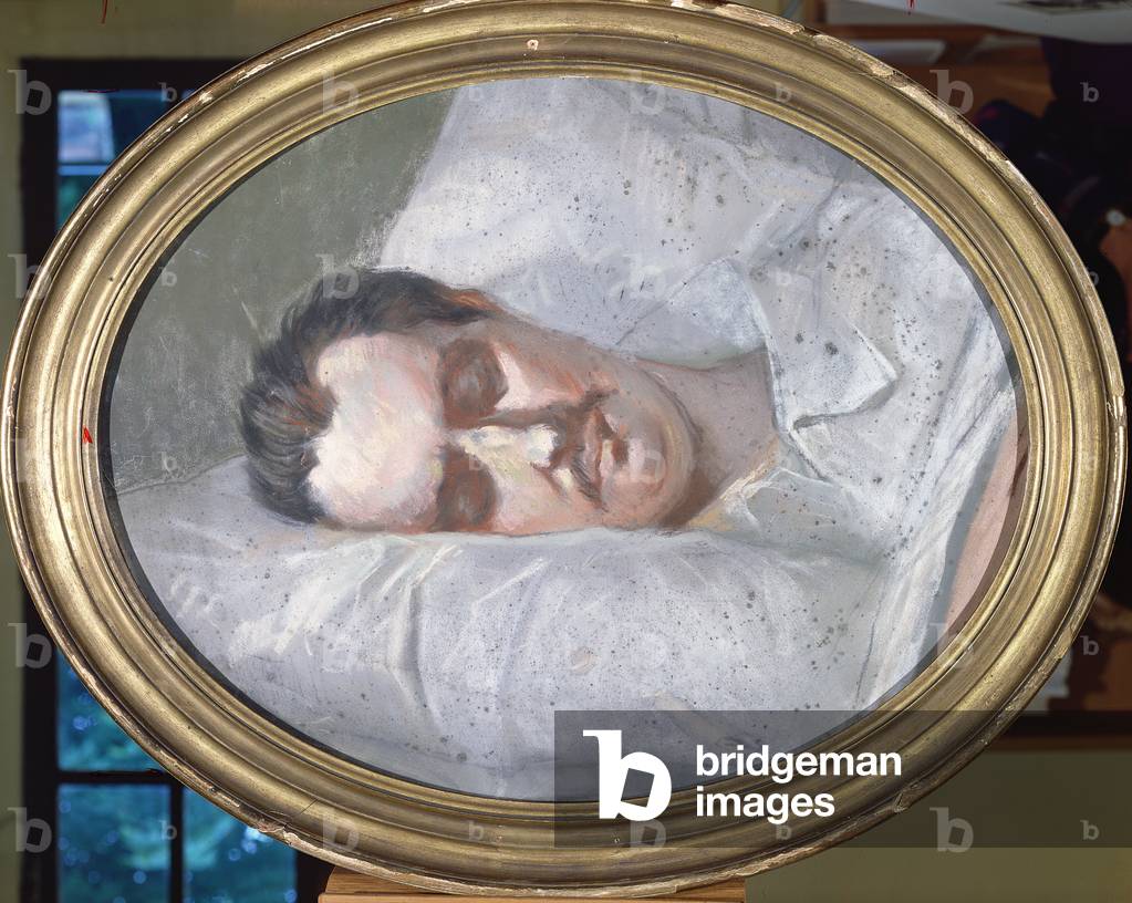 Honore de Balzac (1799-1850) on his Deathbed, 15th August 1850 (pastel on paper)