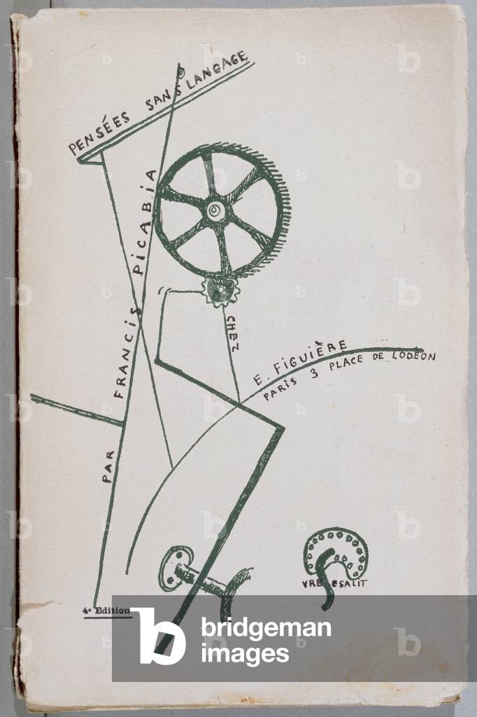 Cover of the collection of poems 'Pensees sans Langage' by Francis Picabia (1879-1953), published in Paris by Editions Figuieres, 1919
