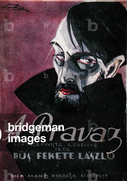 Front cover of 'A Pravaz' by Bus Fekete Laszlo, published in Budapest, 1922 (colour litho)