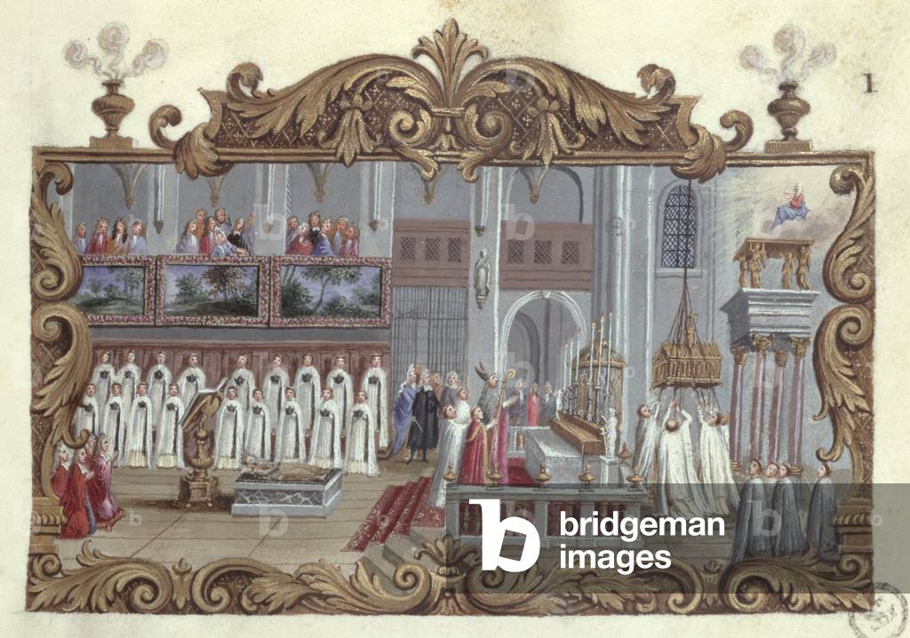 "Messe gewidmet St. Genevieve", 1709 von French School