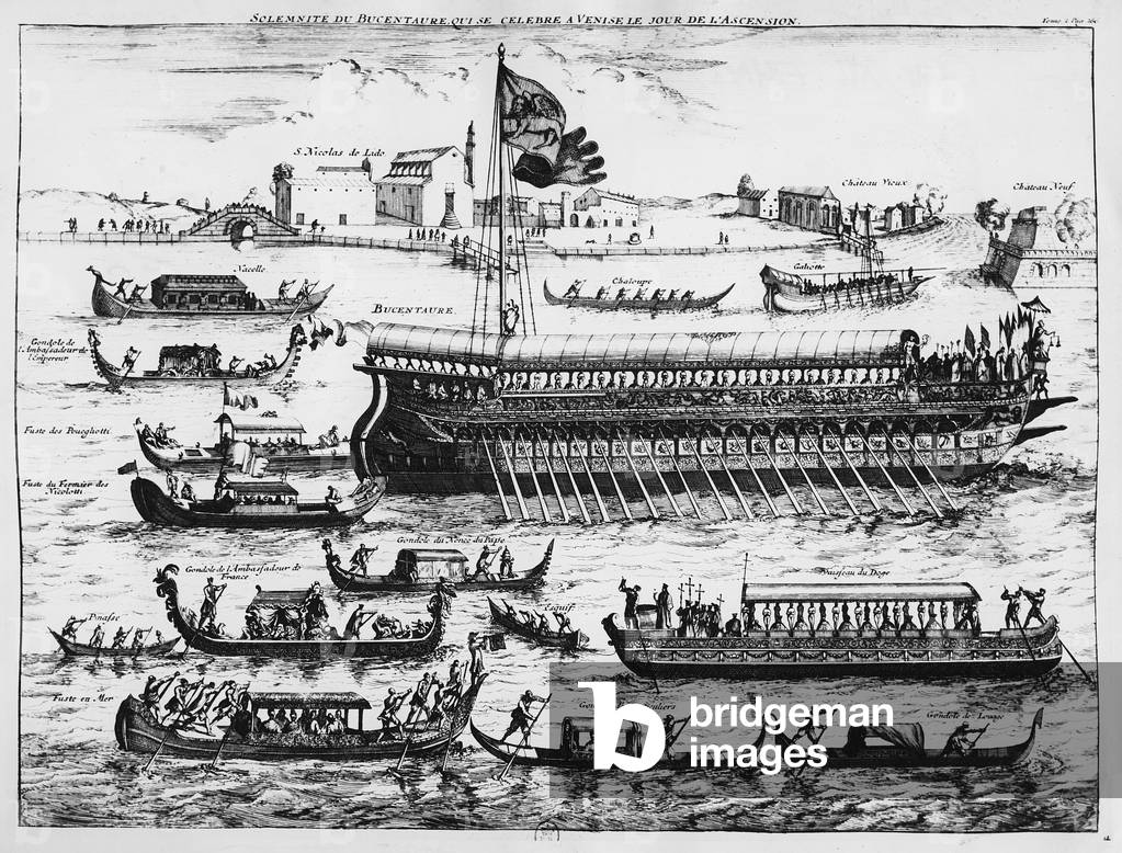 Bucentaur in Venice on the Day of Ascension (engraving)