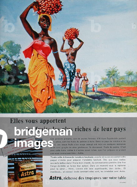 Advertisement for 'Astra Margarine' from 'Elle' magazine, 18th November 1957 (colour litho)