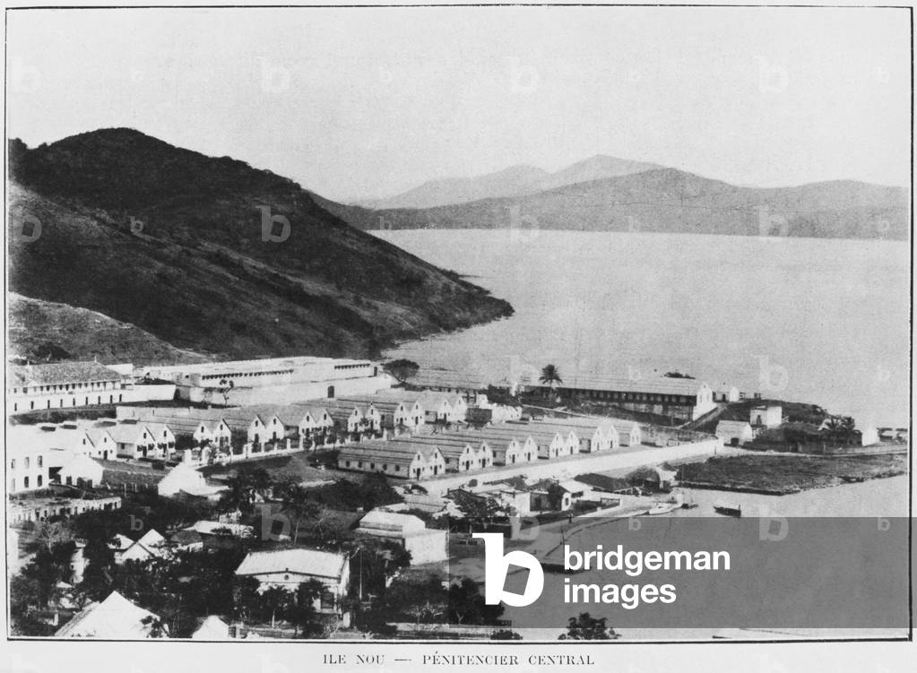 New Caledonia, Isle of Nou, the central prison, from 'La Depeche Coloniale', 1903 (b/w photo)