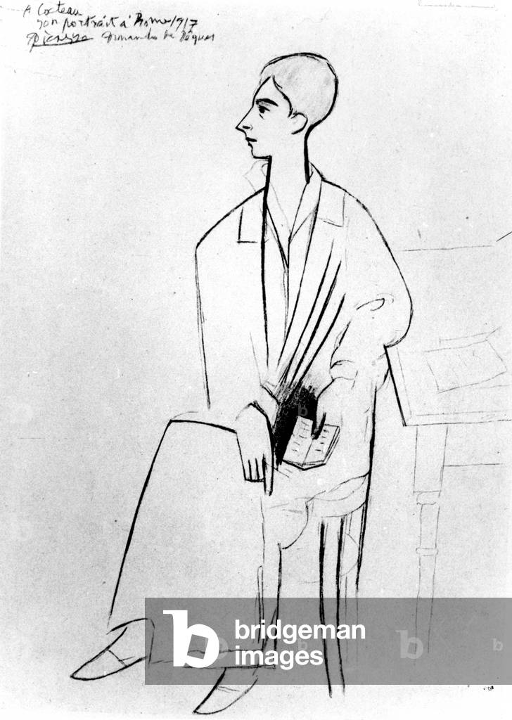 Jean Cocteau a Roma, 1917 (matita su carta)