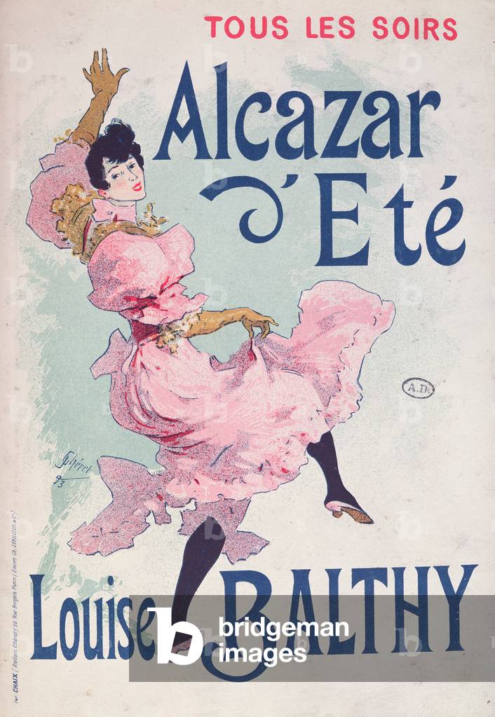 Poster for 'Alcazar d'Eté', starring Louise Balthy, 1893 (colour litho)