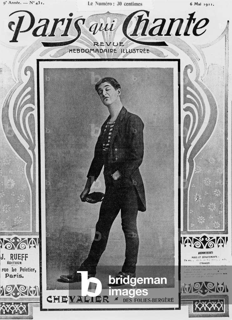Maurice Chevalier, from 'Paris qui Chante', 6 May 1911 (litho)
