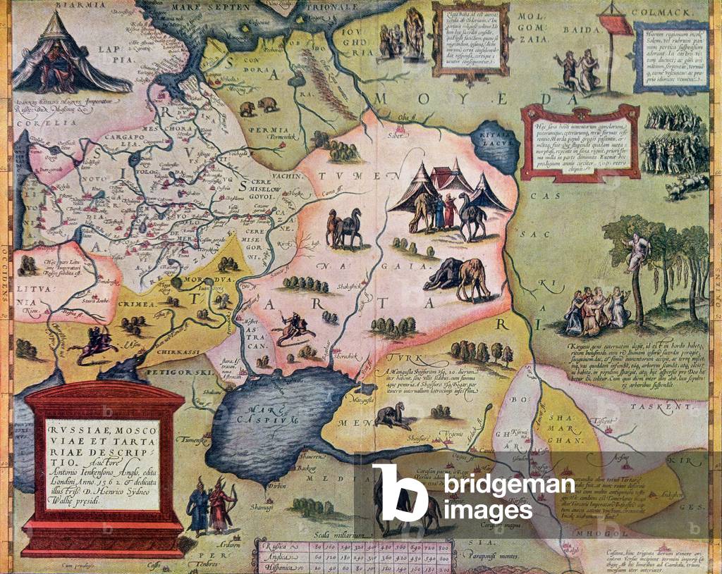 "Karte des russischen Reiches im sechzehnten Jahrhundert" von Abraham Ortelius