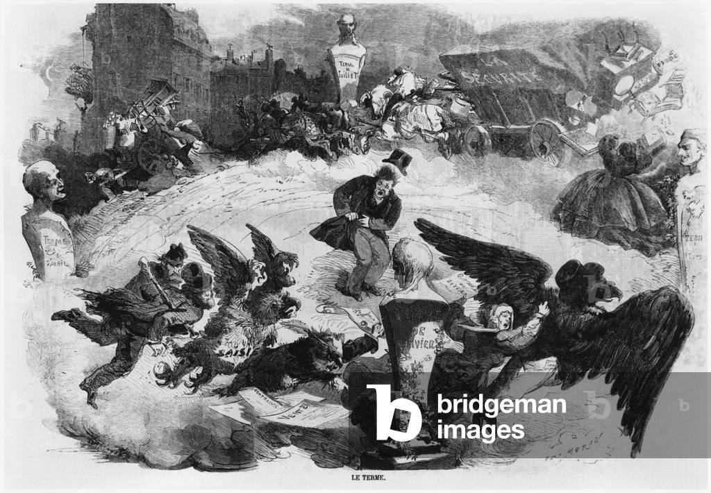 The term, c.1860 (engraving) (b/w photo)