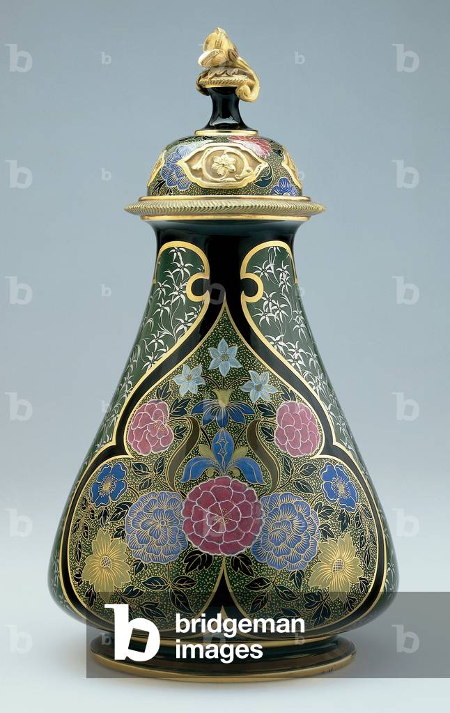 'Indian' vase and lid 1876 by James Callowhill