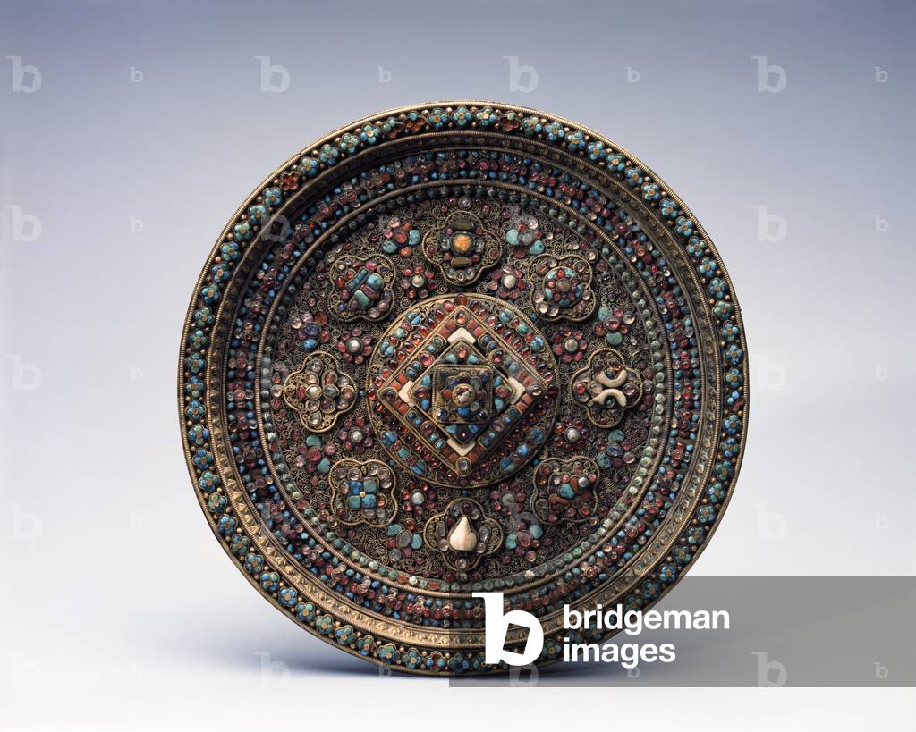 Astamangala Mandala, probably 18th century (bronze)
