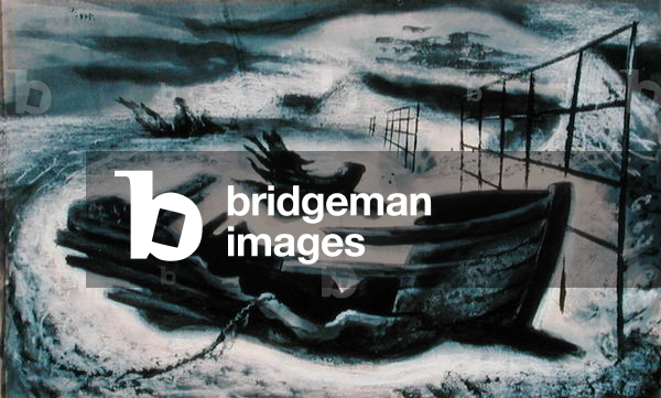 Wreckage on a Beach near Newhaven, c.1943 (oil on canvas)