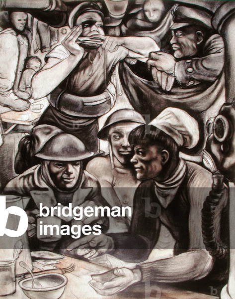 Atlantic Crossing, 1944 (graphite wash on paper)