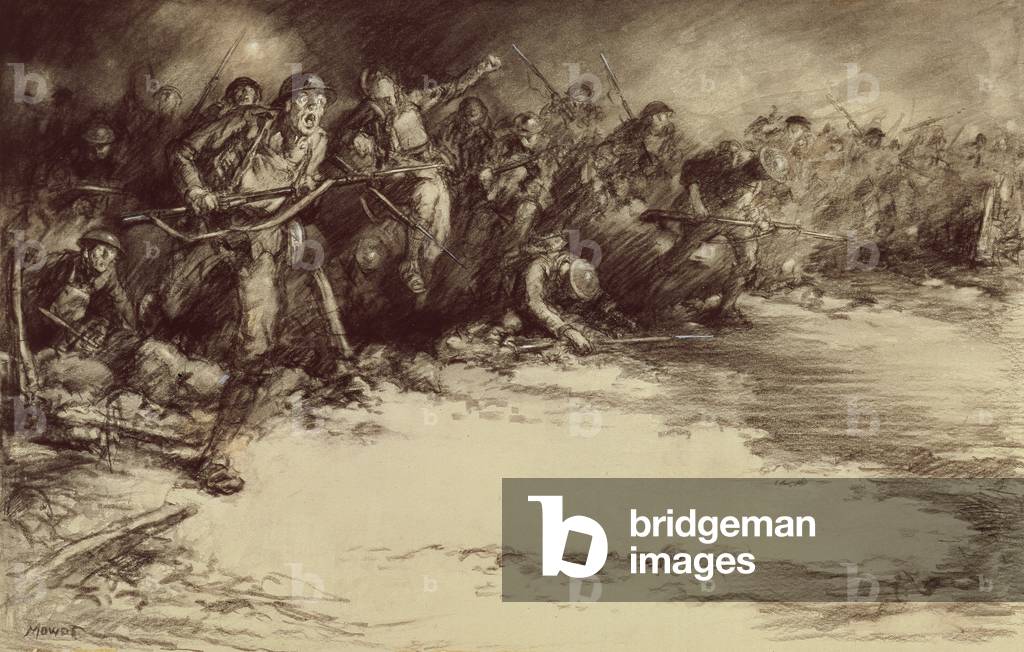 Counter Attack, c.1918 (pencil on paper)