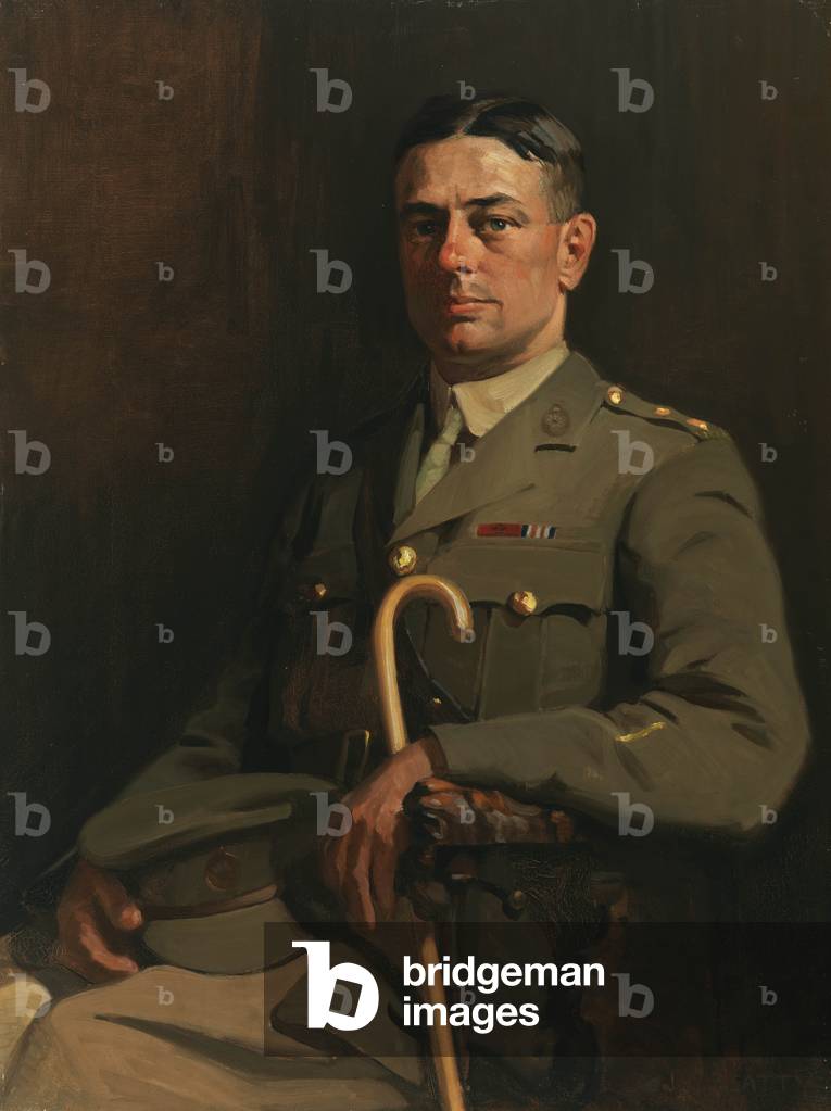 Portrait of Sgt. G. H. Mullin, VC, 1914-19 (oil on canvas)