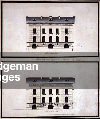 Elevations of a Neo-Classical Villa for a Gentleman (pen & ink and w/c on paper)