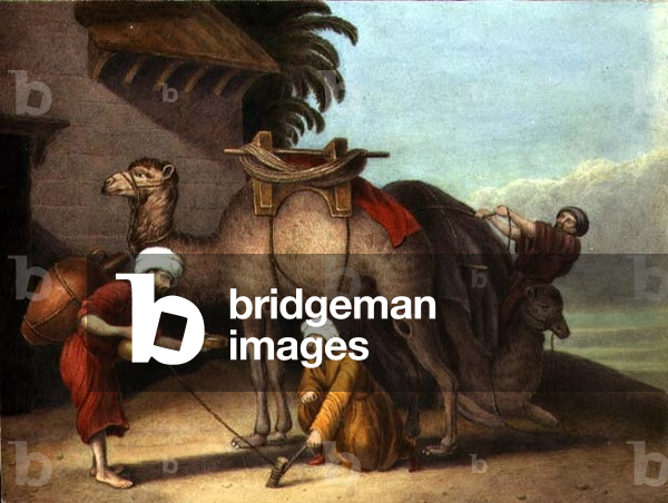 Two Camels with Attendants, c.1825 (w/c on paper)