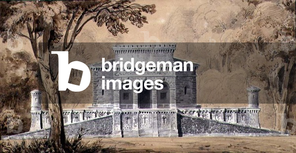 View of the Gendarmerie Imperiale, c.1825 (pen & ink and wash on paper)