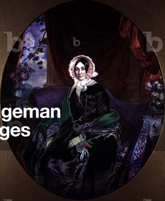 Portrait of a Woman in a Victorian Interior, 1850 (w/c on paper)