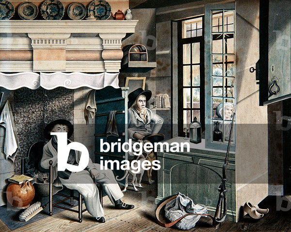 Kitchen interior, 1791 (w/c on paper)