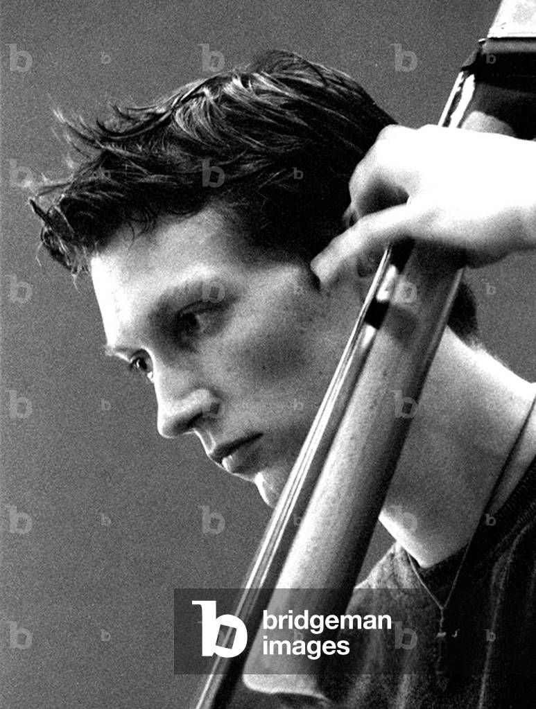 Profile of man playing