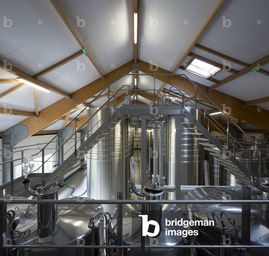 Steel tanks for Champagne production, Maison Deutz winery, Ay, France (photo)