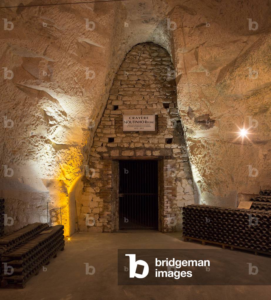 Cellar for Champagne production, Maison Veuve Clicquot, Crayères, Reims, France (photo)