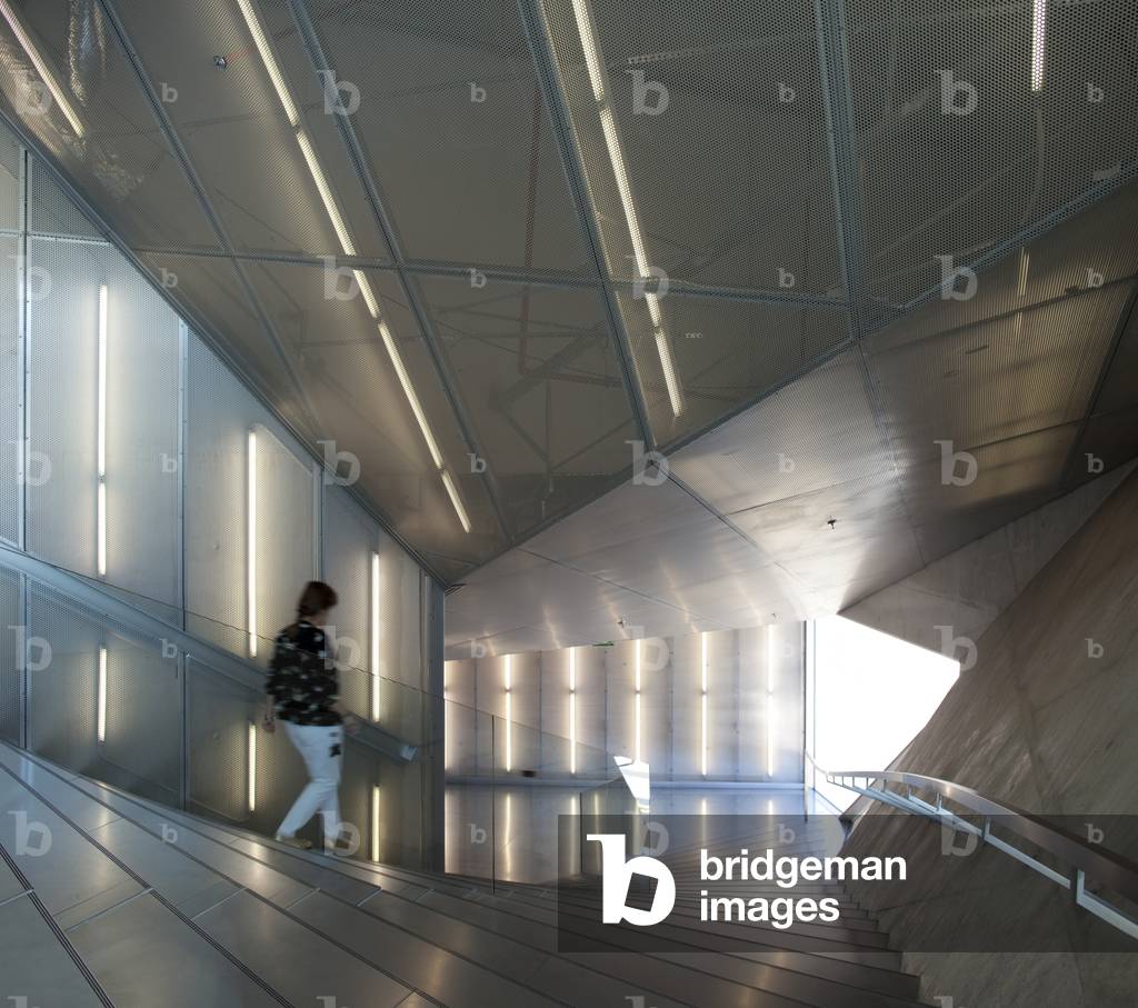 Interior of Casa da Musica, designed by Rem Koolhaas OMA, Porto, Portugal (photo)