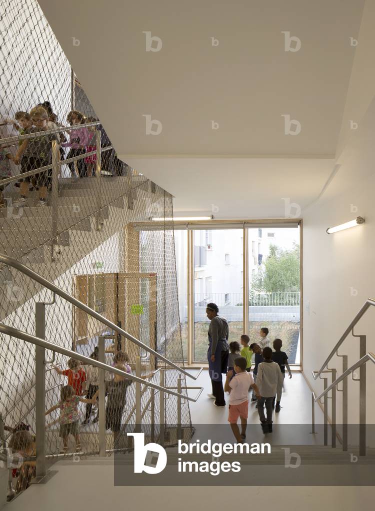 Groupe scolaire, Armand Nouvet architect, 2016, Rue de Torcy, Paris 18, France (photo)