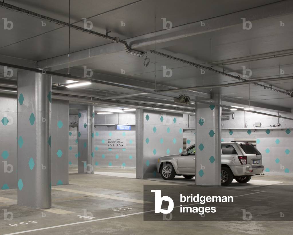 Renovation of the Petite France car park, by architects Atelier Matthieu Buisson, signage by Ruedi Baur, 2018, Strasbourg, France (photo)