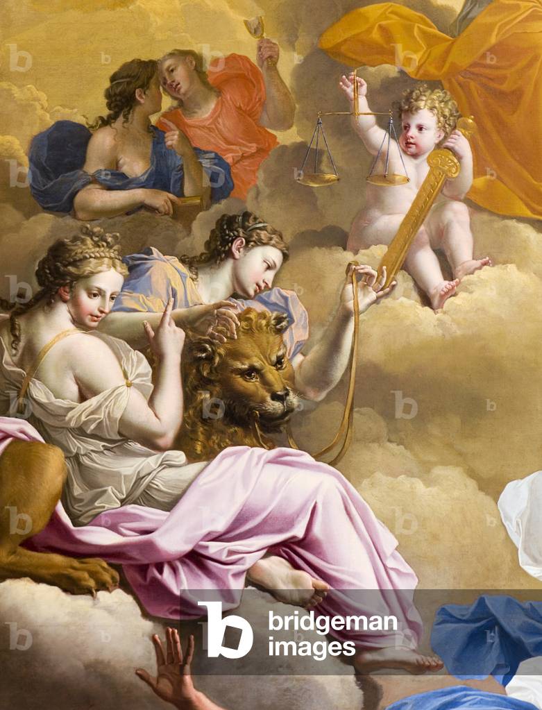 Painted ceiling, Parlement de Bretagne, Rennes, Ille et Vilaine, France (photo)