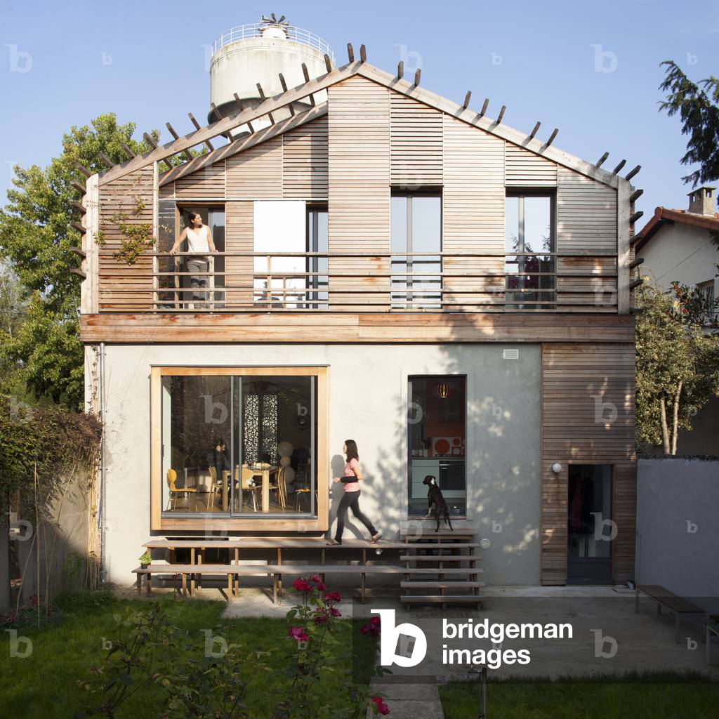 Detached house designed by Djuric-Tardio architectes, Les Lilas, Seine-Saint-Denis, France (photo)