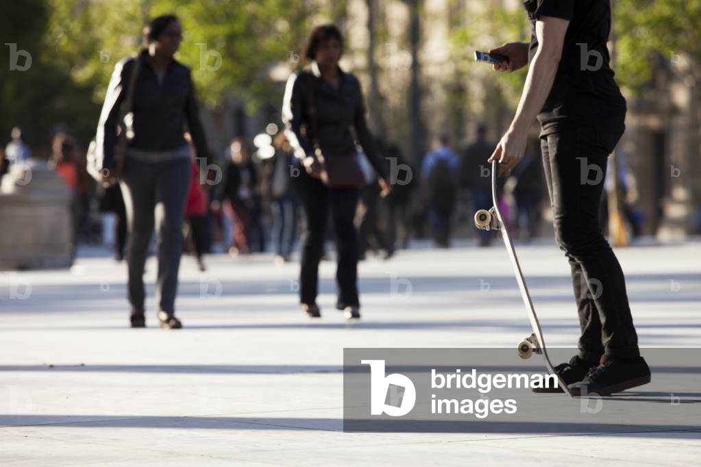 Skater at Place de la Republique, Paris, France (photo)