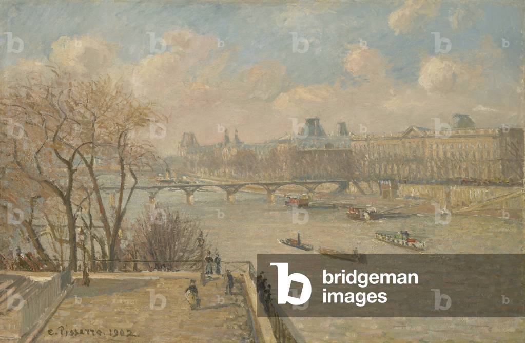 Bild von Gemälde "der Louvre von dem Pont Neuf", 1902 von Camille Pissarro