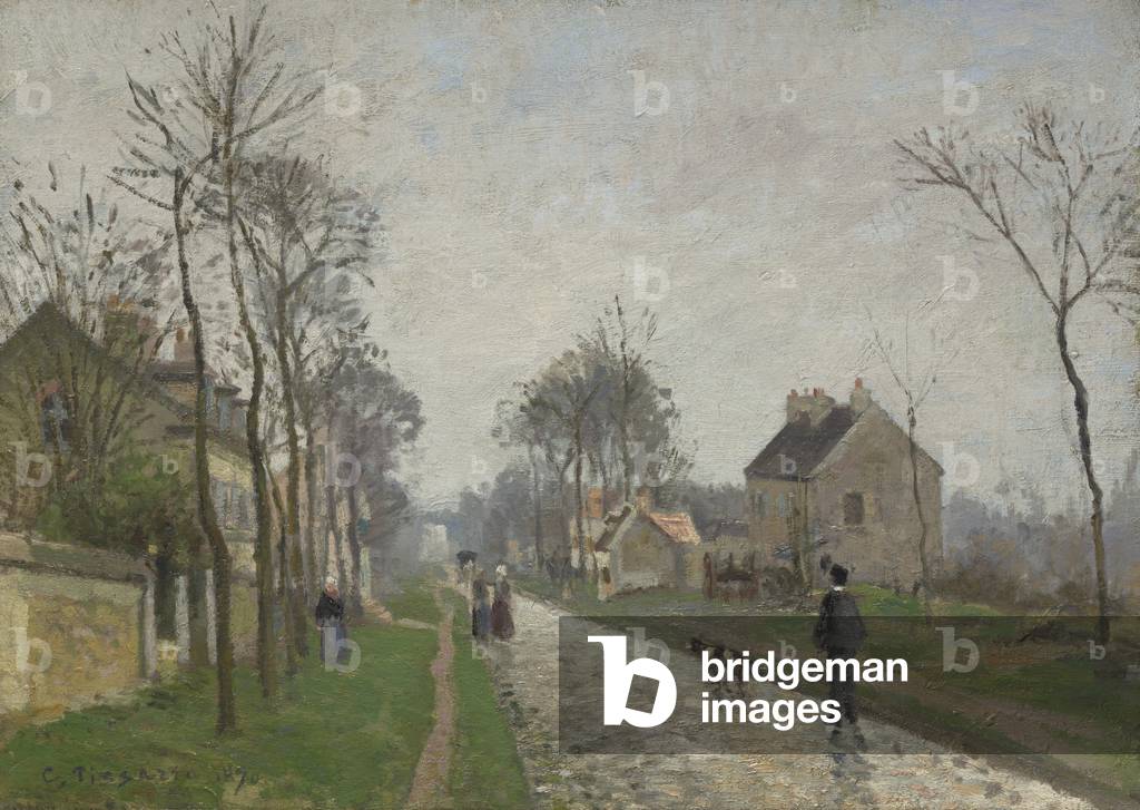 Route de Versailles, Louveciennes, Effetto pioggia, 1870 (olio su tela)