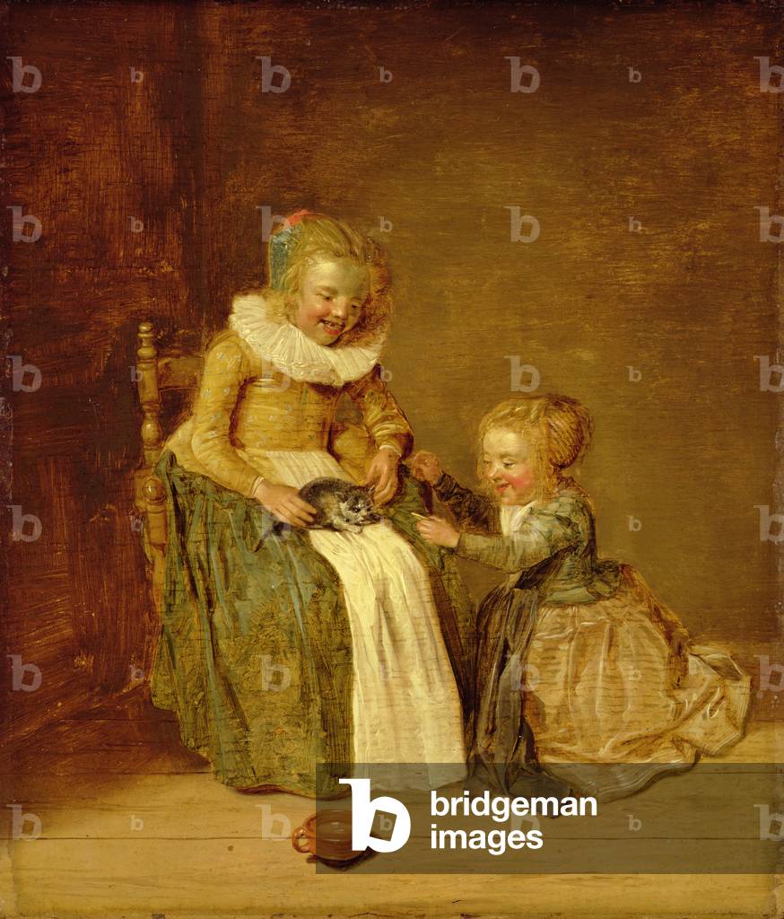 Kinder mit einer Katze, 1631 (Öl auf Platte)
