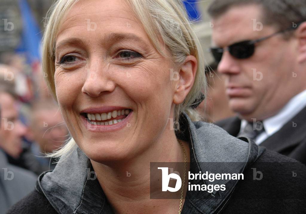Marine Le Pen, Vice President of the National Front (FN) during the first May 2006 defile.