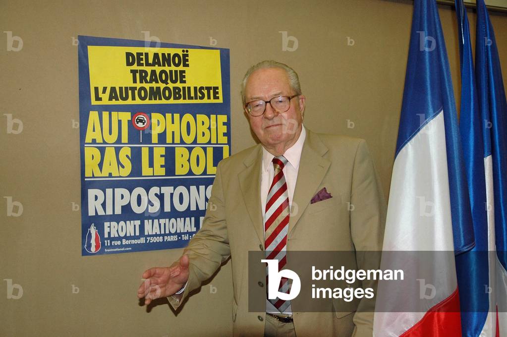 Paris, 29 September 2006: The President of the Front National (FN) Jean Marie Le Pen at the symposium on the future of the automobile.