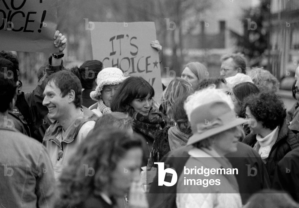 Anne Hidalgo (Nee 1959). First deputy to Bertrand Delanoe, Mayor of Paris between 2001 and 2008. Here at a protest for the right to abortion in March 2006.