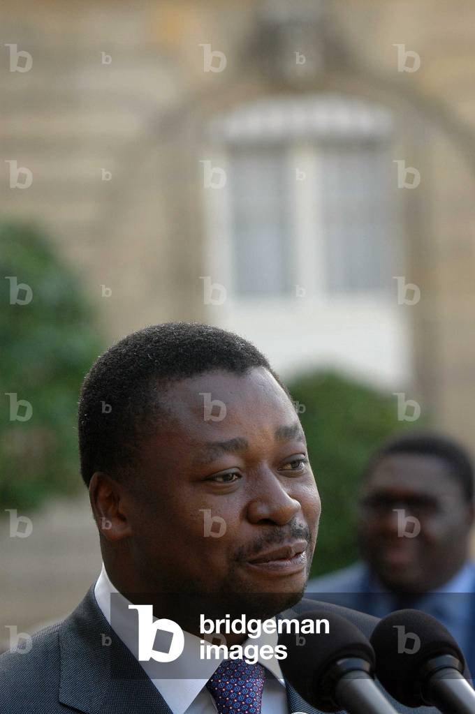 Paris, France, September 07, 2006: French President Jacques Chirac receives the President of Togo Faure Essozimma Gnassingbe at the Elysee.