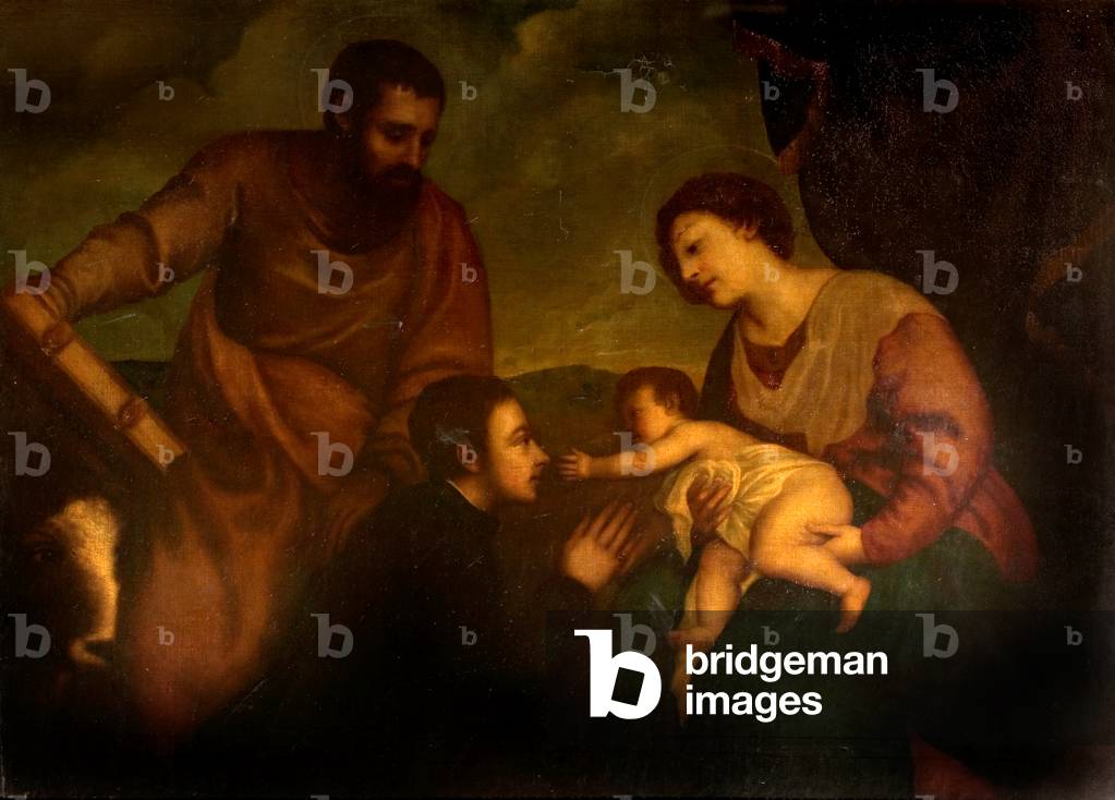 Madonna and Child with St Mark (oil on canvas)