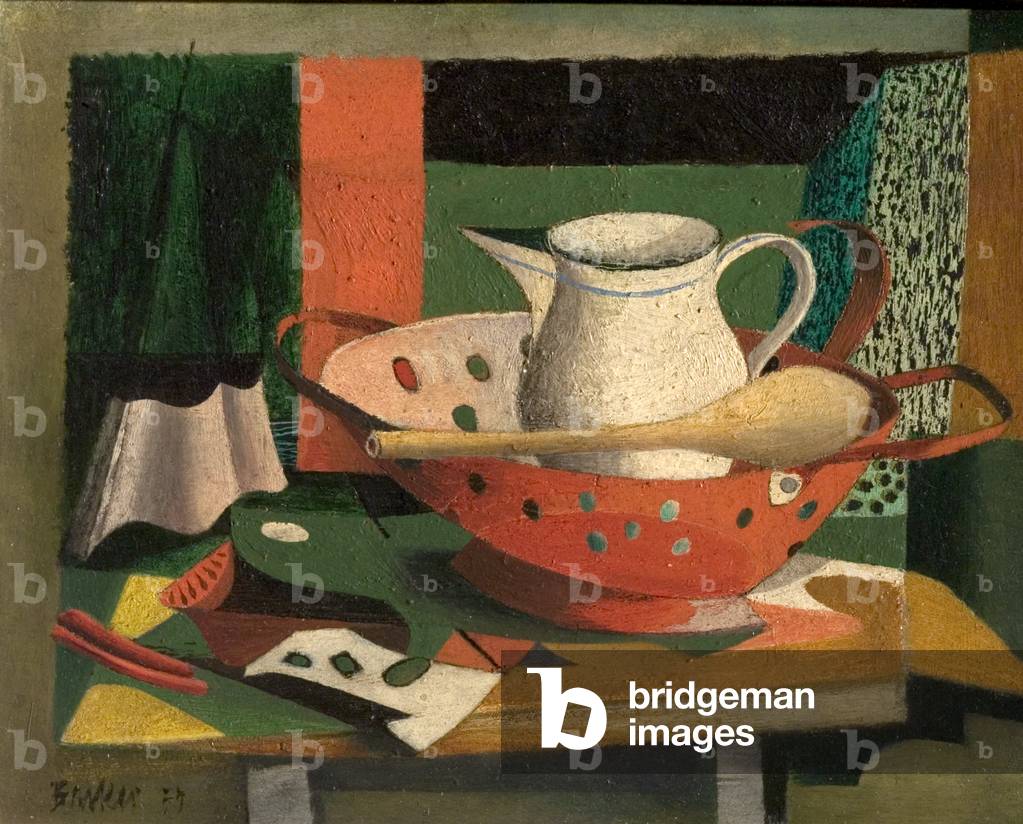 Kitchen Still Life (oil on wood)