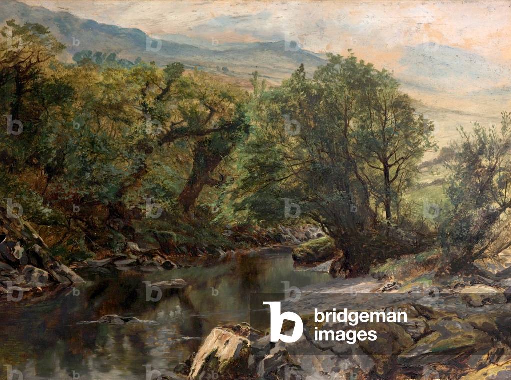 Pool in Colwyn, North Wales (oil on paper)