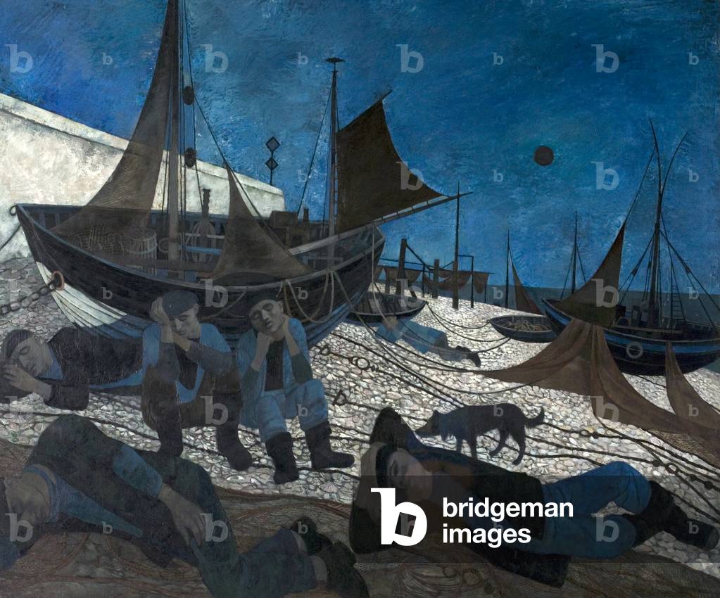 Sleeping Fishermen (oil on canvas)